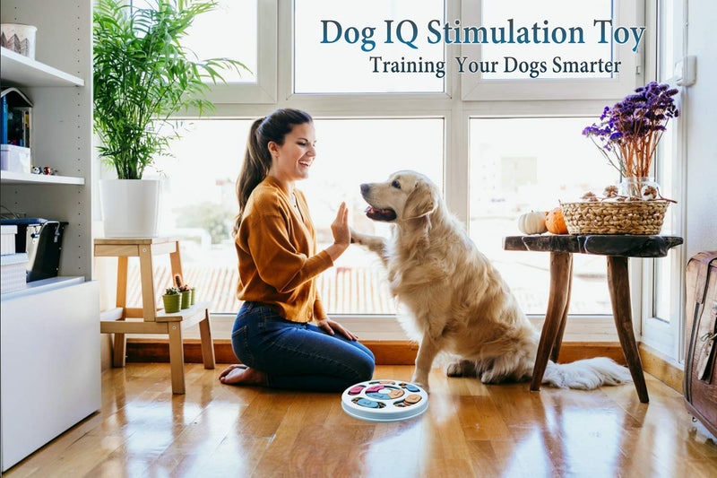 Dog Puzzle Toys Puppy, Puzzle Game Toy, Treat Dispenser for Dogs Training Funny Feeding, ABS Colorful Design Slow Feeder to Aid Pets Digestion (Blue) Blue - PawsPlanet Australia