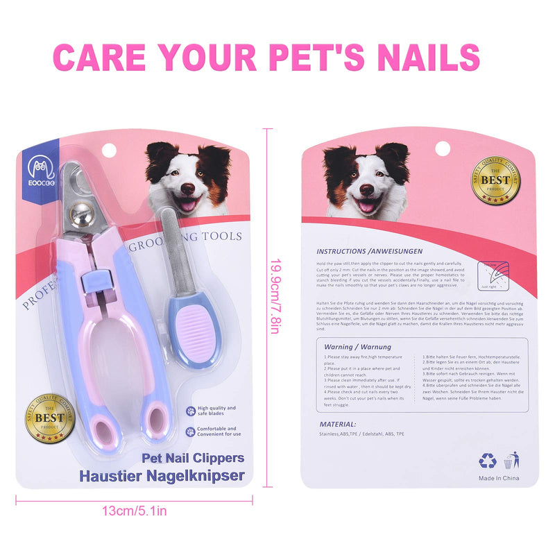 EooCoo Dog & Cat Pets Nail Clippers with Safety Lock Sturdy Non Slip Handles - Professional Grooming Tool for Large and Small Animals Medium - PawsPlanet Australia
