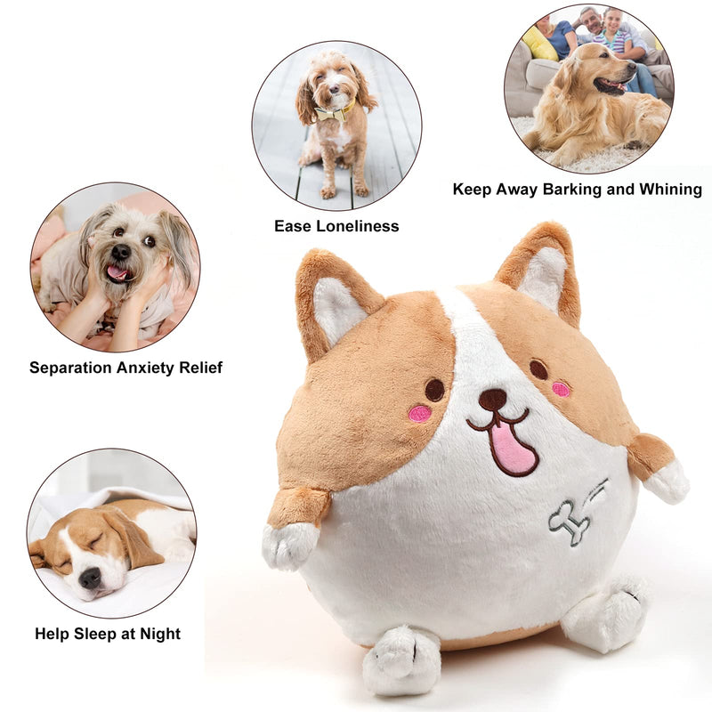 Kader Heartbeat Puppy Toy Newborn Puppies Sleep Aid Plush Toy with Heartbeat Simulator Puppy Behavioral Training Aid Comfort Toys for Anxiety Relief - PawsPlanet Australia