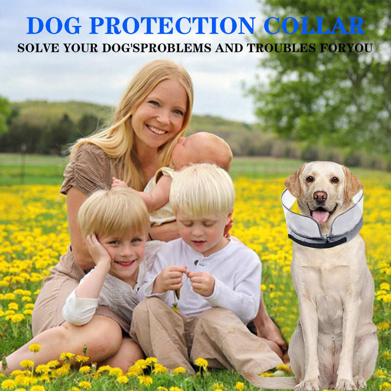 Inflatable protective collar for pets, inflatable neck brace dog with protective layer, adjustable protective collar, inflatable neck brace for recovery after operations or wounds for dogs, cats - PawsPlanet Australia