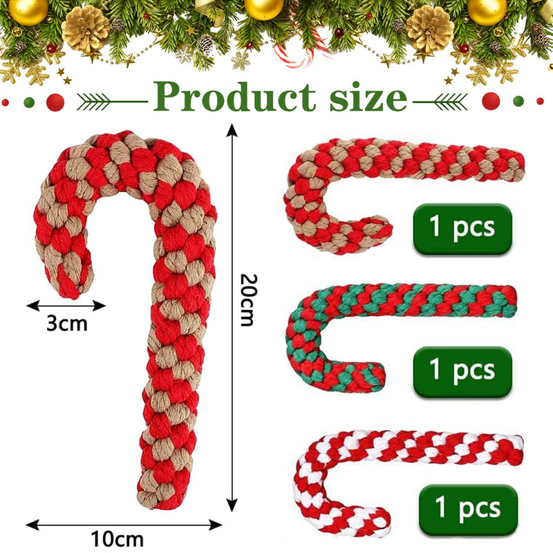 Christmas dog toy, Christmas candy cane rope, dog toy candy cane, dog toy rope, dog chew toy, Christmas gift dog toy for small dogs - PawsPlanet Australia