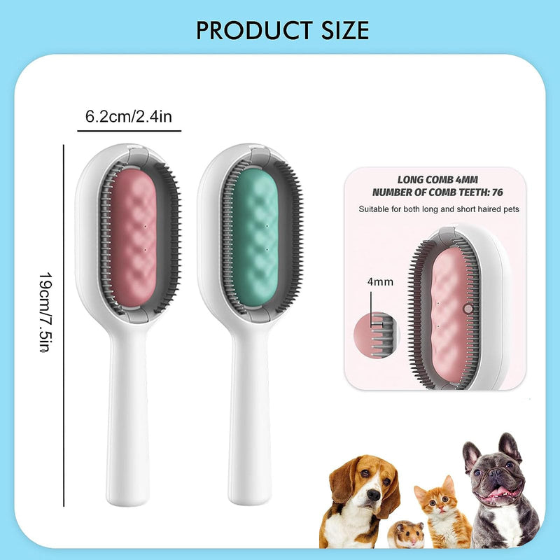 Pet hair removal comb with water tank, multifunctional pet cleaning brush 4 in 1 cleaning brush for pet hair, for dogs and cats, massage, undercoat grooming and hair loss - PawsPlanet Australia