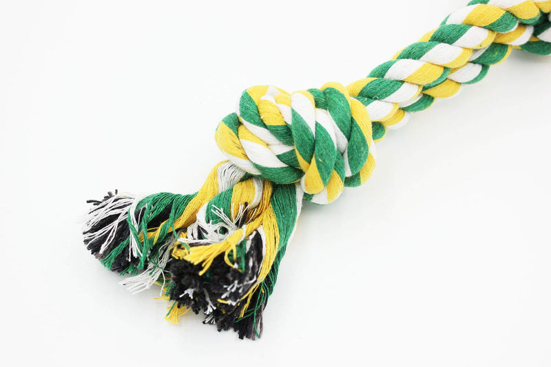 A Durable Dog Rope Toy for Pitbull & Medium to Large Dogs Outdoor Exercise, Pull & Tug of War Toy- Muscle Builder … green and yellow - PawsPlanet Australia