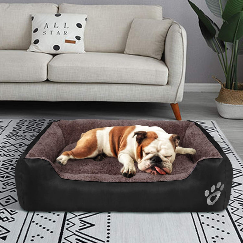 PUPPBUDD Pet Dog Bed for Medium Dogs(XXL-Large for Large Dogs),Dog Bed with Machine Washable Comfortable and Safety for Medium and Large Dogs Or Multiple (L-Small-27.6''x19.7'', Black) L-Small-27.6''x19.7'' - PawsPlanet Australia