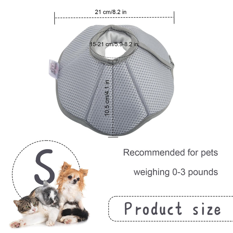 FainFun Neck Collar for Pets, Elizabethan Collar Cat, Adjustable Protective Collar, Prevent Licking/Biting Wounds, Suitable for Kittens, Puppies, Rabbits, Neck Circumference 15-21 cm (S) - PawsPlanet Australia