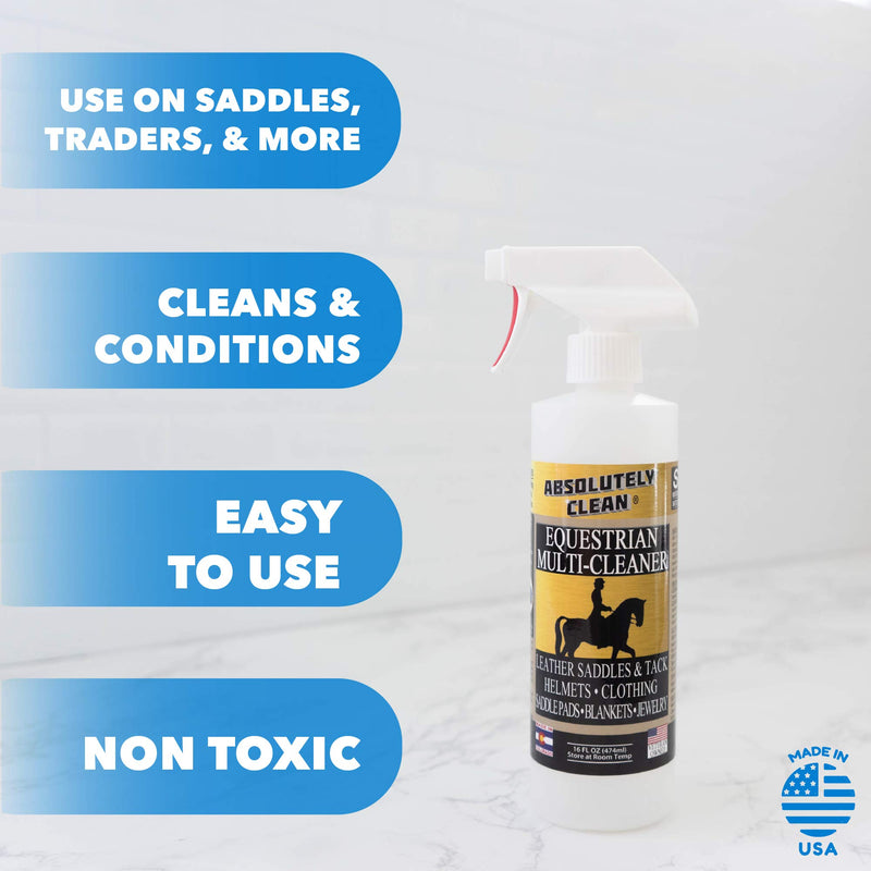 [Australia] - Absolutely Clean Amazing Saddle & Tack Cleaner and Conditioner - Cleans Helmets, Clothing, Saddle Pads, Blankets & More - USA Made 