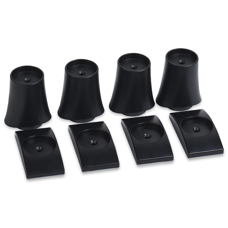 Wall Nanny Extender - 6 Inch Baby Gate Extension Kit (Made in USA) Extends Pressure Gates + Protects Walls + Stabilizes Gate - for Child, Pet & Dog Gates - Works on Stairs - Protector (4 Pack) Black - PawsPlanet Australia