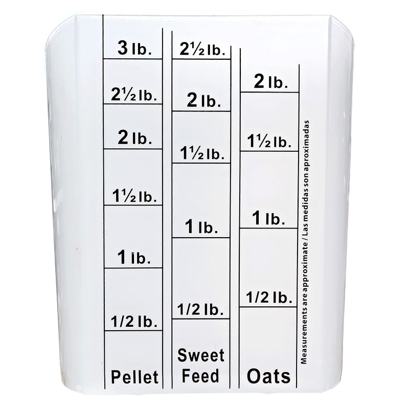 Feed Scoop with Measurements - Large 3-quart Clear Horse & Pig Feed Measuring Bucket - Equine Livestock Scooper for Grain, Oats, Storage Containers - Pellet Sweet Feed Cup, Sturdy Animal Pet Feeder - PawsPlanet Australia