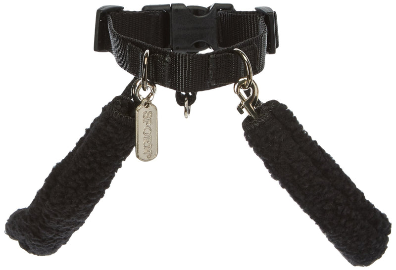 Dog Halter - Non-Pull No-Choke Humane Pet Training Halter Harness, Easy Step-in Vest Collar Halter for Control, Detachable Restraints & Sherpa Sleeves, Patented Dog Pull Control Technology by Sporn Small Black - PawsPlanet Australia