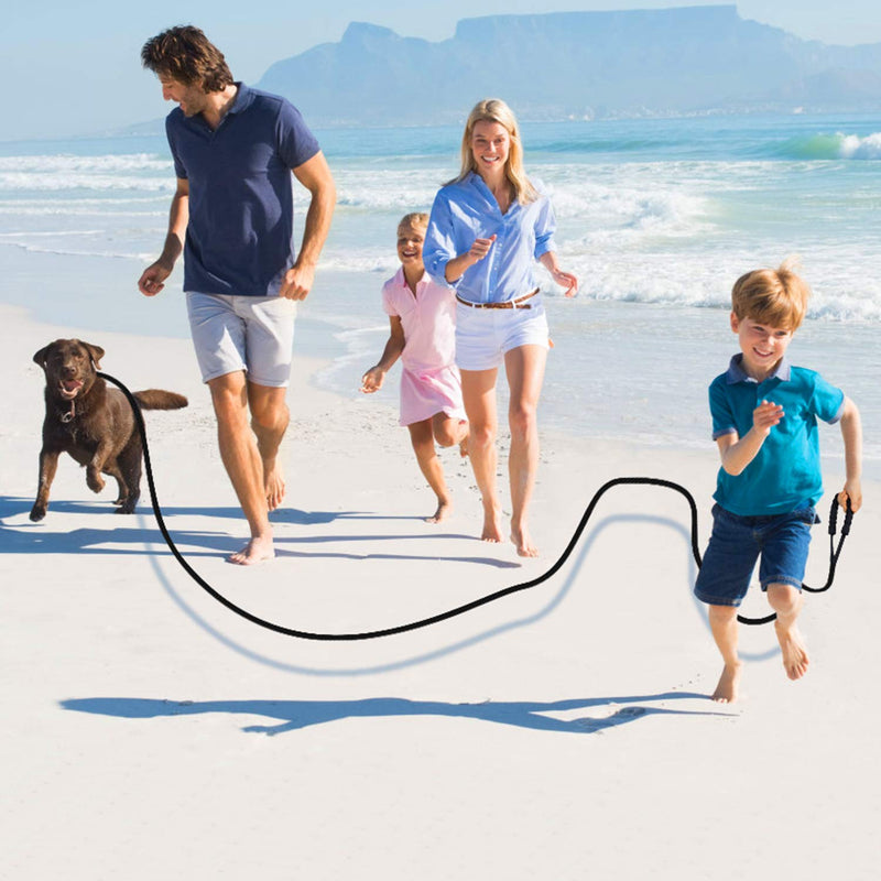 LITSPOT Extra Long Line Training Dog Leash For Large,50m/160ft Red Medium and Small Dogs Long Lead Great for Training, Play Camping or Backyard (9M with handle, Black) 9M with handle - PawsPlanet Australia