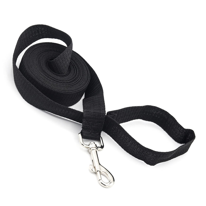 Dog Training Lead Leash Extra Long Line, 5m Nylon Leash for Large, Medium & Small Dogs - Great for Pet Recall Training Obedience, Running, Camping, Backyard Strong lead with Metal Component (Black) Black - PawsPlanet Australia