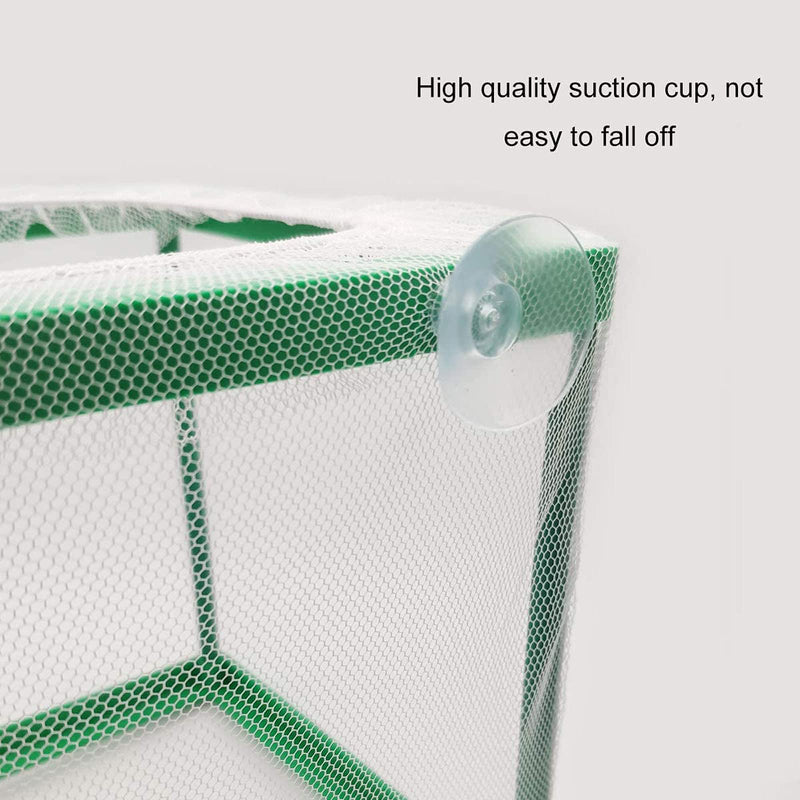 Aquarium Fish Breeder Box, Fish Isolation Box, Hatching Box, Juvenile Fish Spawning Incubator, Water Isolation Net Hatcher, Nylon Mesh Fish Fry Hatchery Breeder Box Separation Net（Green L） Green L - PawsPlanet Australia