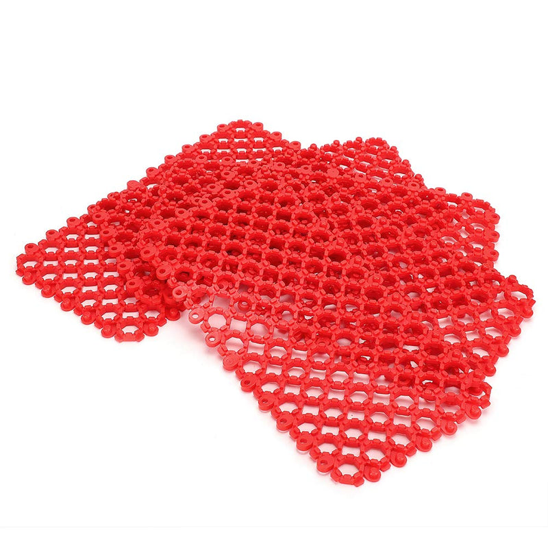 5Pcs Pet Foot Pad For Prevention Foot Dermatitis Mat Pet Can Be Spliced Use In The Cage With Anti-skid Mats (Red) Red - PawsPlanet Australia