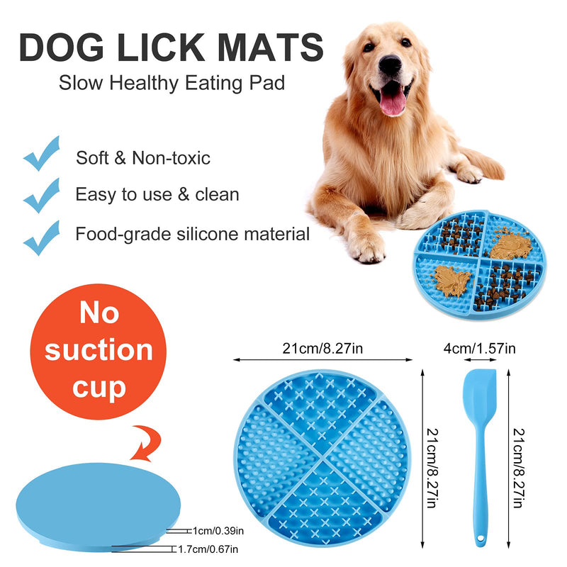 metagio Dog Lick Mats, Silicone Dog Licking Pad Large Size with Silicone Spatula Pet Slow Feeder Peanut Butter Dog Treat Pad Slow Treating Distributing Mat for Pet - PawsPlanet Australia