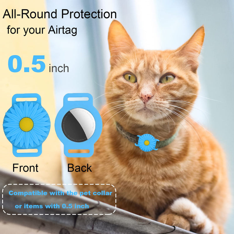 Airtag Cat Collar Holder for Apple Air Tag Cat Collar Holder Within 0.6 inch, Airtag Dog Collar Holder, Airtag Pet Collar Holder for Apple Airtag Collar Small Airtag Protector blue - PawsPlanet Australia