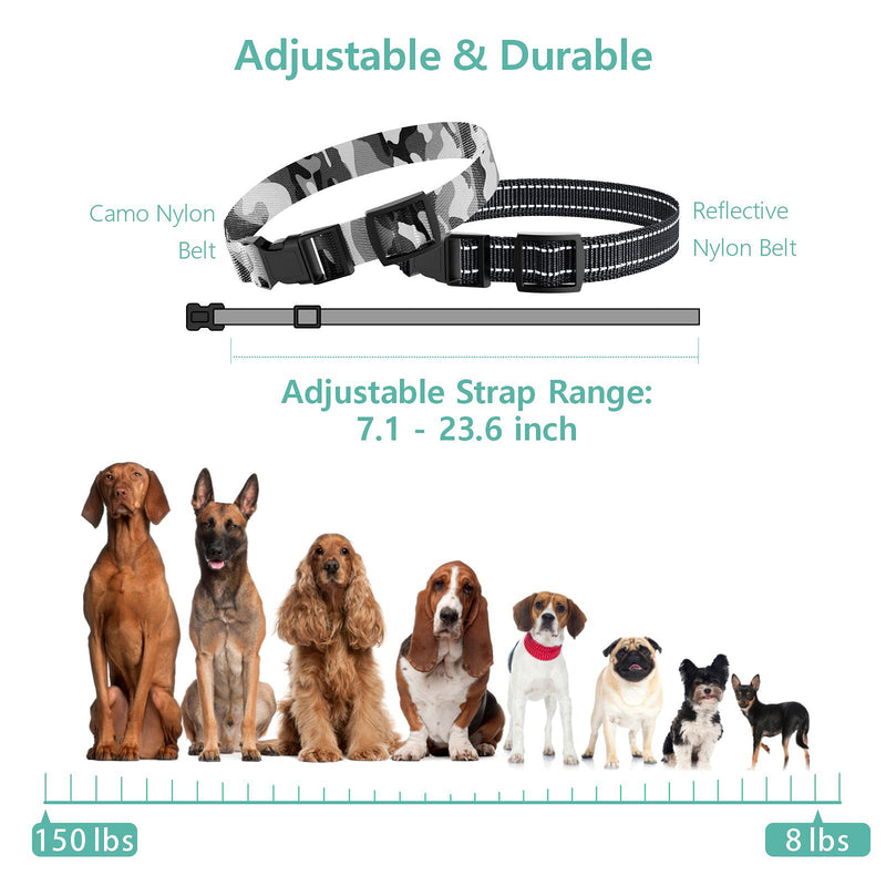 Dog Bark Collar, Mewowpet Adjustable Shock Barking Collar with Beep, Vibration, Shock, Anti Shock Collar for Dogs, Rechargeable and Waterproof No Bark Collars for Small Medium Large Dogs - PawsPlanet Australia
