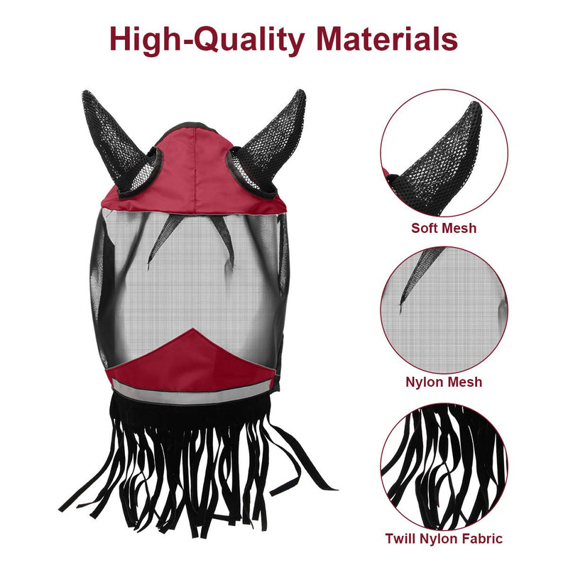 Coolrunner Horse Fly Mask, Fly Masks for Horses with Ears, Fly Masks for Horses with Breathable and Soft Mesh - PawsPlanet Australia