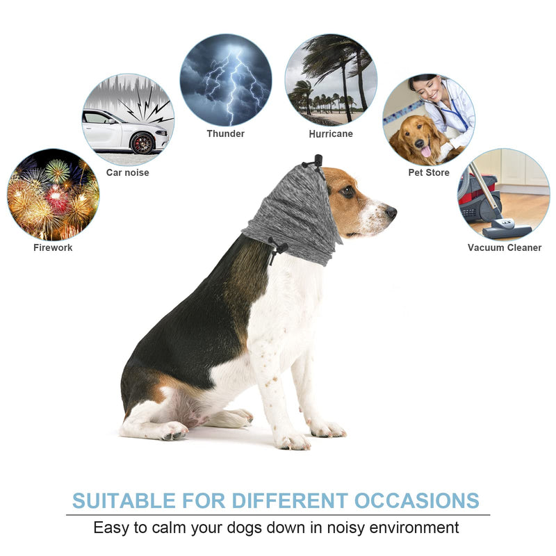 Dog Ear Muffs - Adjustable Dog Ear Cover Snood for Noise Protection Anxiety Relief No Flap Ear Wraps for Dogs for Grooming and Neck and Ear Warmer - Stretchy Quiet Ears Head Wrap for Pet Dogs & Cats Medium - PawsPlanet Australia