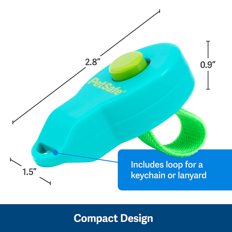 PetSafe Clik-R Dog Clicker - Training Clicker for Dogs - Reinforce Positive Behavior for Pets - Dog Training Clicker for All Ages, Puppy & Adult Dogs - Use to Reward & Train, Training Guide Included Blue - PawsPlanet Australia