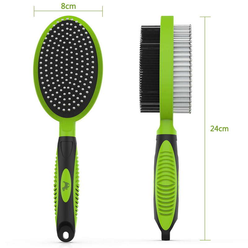 [Australia] - ORFELD Dog Brush Pin and Bristle Brush, Cat Brush 2 Sided Combo Detangling Dog Brush, Dog Brush for Shedding Short Hair, Grooming Large Dog, Pet Grooming Comb, Double-Sided Brush, Grooming Brush 