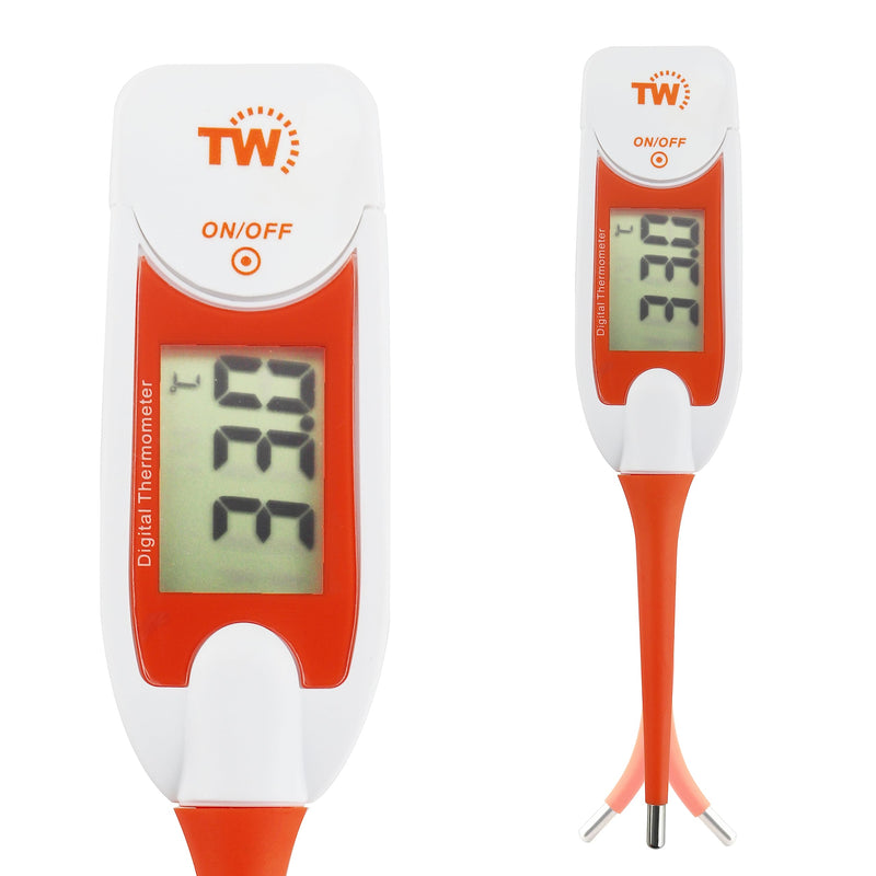 Premium pet thermometer for pet owners of dogs, cats, horses, flexible digital temperature probe including veterinary hobdays chart - PawsPlanet Australia