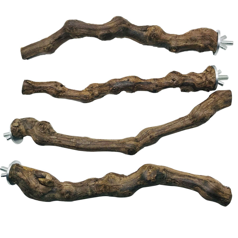 N|A Allazone 5 PCS Bird Perch Natural Grape Stick Bird Standing Stick Swing Chewing Bird Toys Natural Grapevine Bird Cage Perch For Parrot Cages Toy for Cockatiels, Parakeets, Finches - PawsPlanet Australia