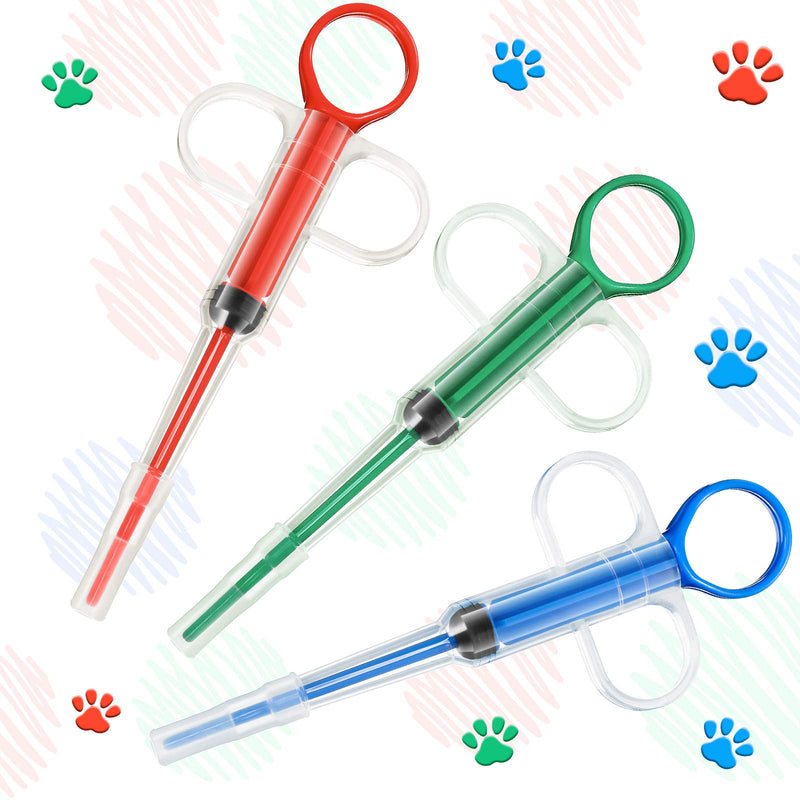 Nuanchu 6 Pieces Pet Medicine Feeding Syringe Pet Tablet Syringe with 2 Tips 2-in-1 Pet Pill Liquid Syringe Dispenser Tools for Birds Cats Dogs - PawsPlanet Australia