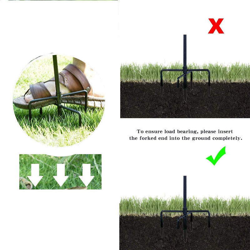 DDGAO Wild Bird Feeder Pole. Feeding Station with Decorative Finial & Two Hooks for any Feeders such as Seed, Peanut, Sunflower & Fatball. Metal, Freestanding Ready for the Garden & Outdoors 124cm Double hook - PawsPlanet Australia