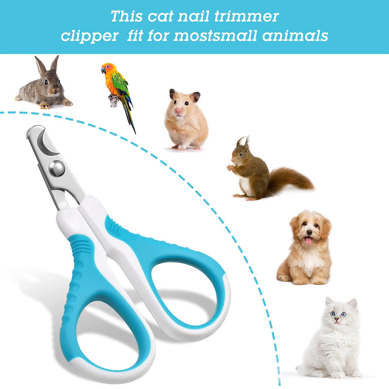 3 Pieces Pet Nail Clipper for Cat Small Dog Pet Claw Trimmer Cat Claw Clippers Stainless Steel Angled Blades Non-Slip Handle Kitty Rabbit Bird Nail Clippers Scissors Small Animals Pet Supplies - PawsPlanet Australia