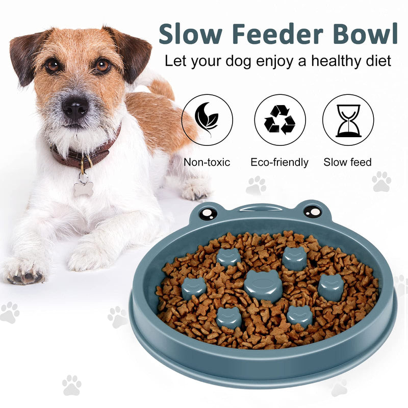 Slow Feeder Dog Bowls,Dog Food Bowls Slow Feeder Cat Bowl Anti-Gulping Pet Slower Food Feeding Dishes Non Slip Puzzle Bowl for Small Medium Breed Dogs Blue - PawsPlanet Australia