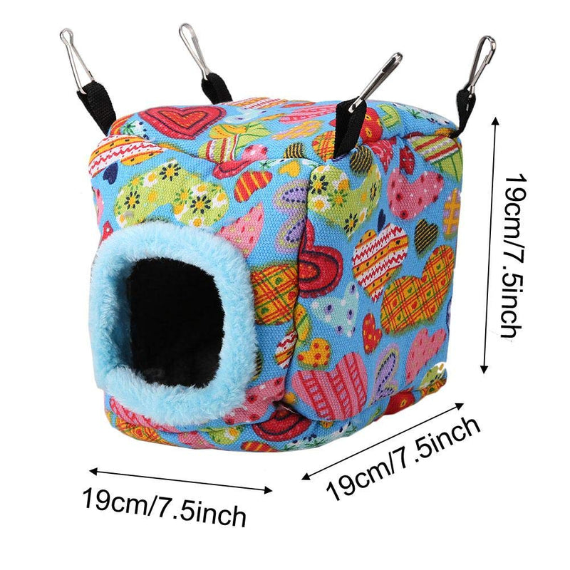 [Australia] - Sheens Parrot Warm Nest Hammock, Pet Birds Winter Cotton Cage Nest Plush Hanging Cave for Sugar Gliders Parrots Dutch Pigs Hedgehogs Chinchillas Rabbits Peach Heart XL 