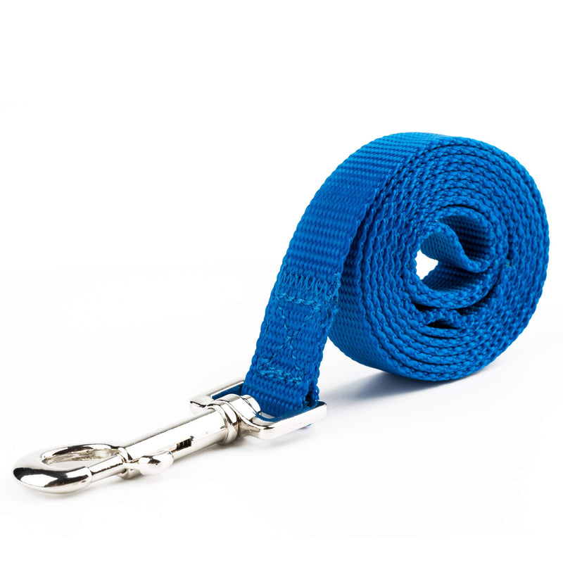 YUDOTE Nylon Dog Leads,Easy to Clean,Soft Lightweight Leash for Daily Walk with Puppies and Small Breeds, 1.5cm Wide 120cm Long, Blue 120x1.5 cm (Pack of 1) - PawsPlanet Australia