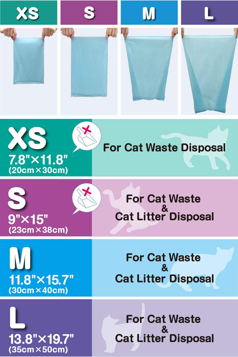 BOS Amazing Odor Sealing Cat Waste Disposal Bags - Durable and Unscented (90 Bags) [Size: M, Color: Light blue] 90 Count (Pack of 1) - PawsPlanet Australia