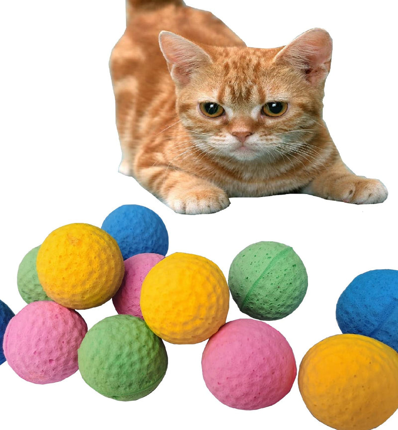 Cat Foam Ball Cat Sponge Ball Toy Cat Soccer Ball Toy 48PCS Golf Foam Ball - PawsPlanet Australia