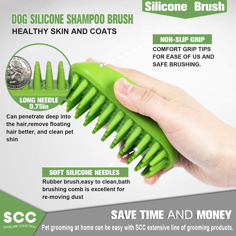 Professional Dog Brush, Great Bathing Comb for Shampooing and Massaging Dogs, Cats, Horse with Short or Long Hair - Soft Rubber Bristles Shedding/Washing Brush Gently Removes Loose & Shed Fur. - PawsPlanet Australia