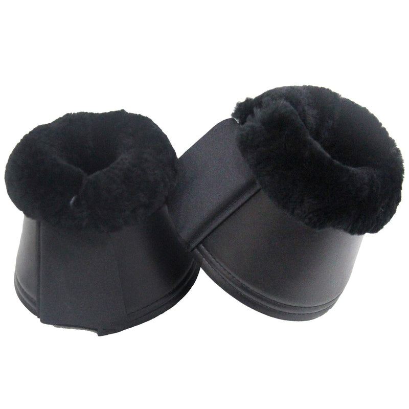 Merauno Lambswool boots made from faux leather, with neoprene lining and lambskin trim. Colours: Natural, Black, Brown, Anthracite M Black wool. - PawsPlanet Australia