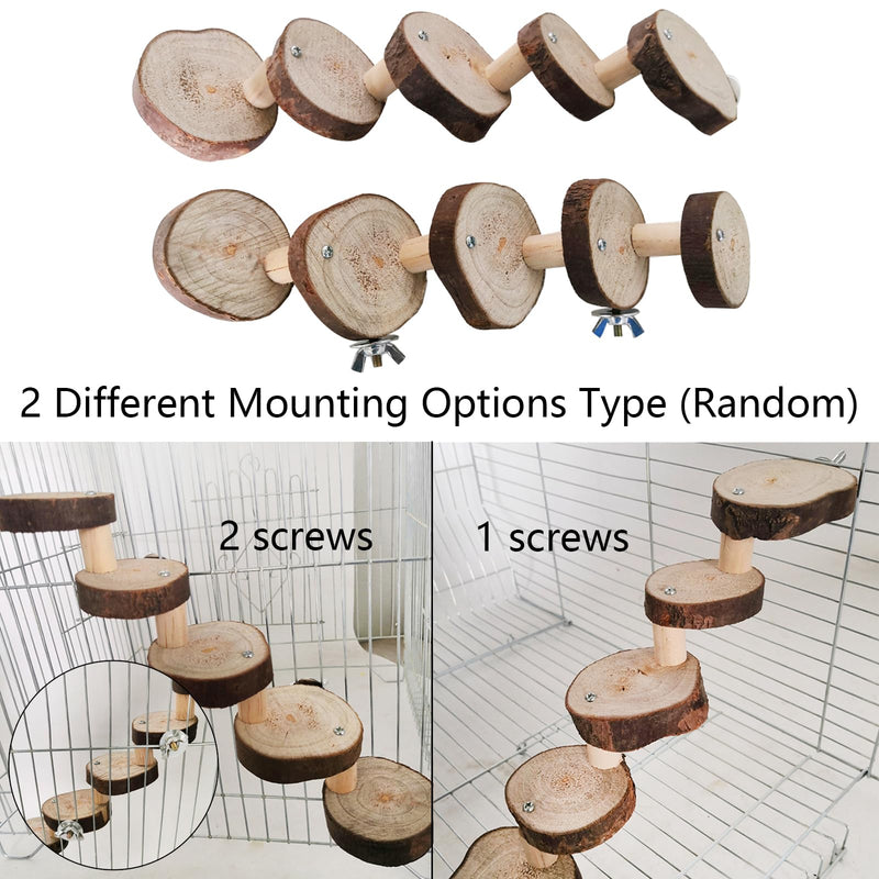 Fayemint Hamster Toy Wooden Hamster Stairs Bridge 5 Layer Hamster Stairs Pet Ladder for Hamsters, Mice, Rats and Parrots - PawsPlanet Australia