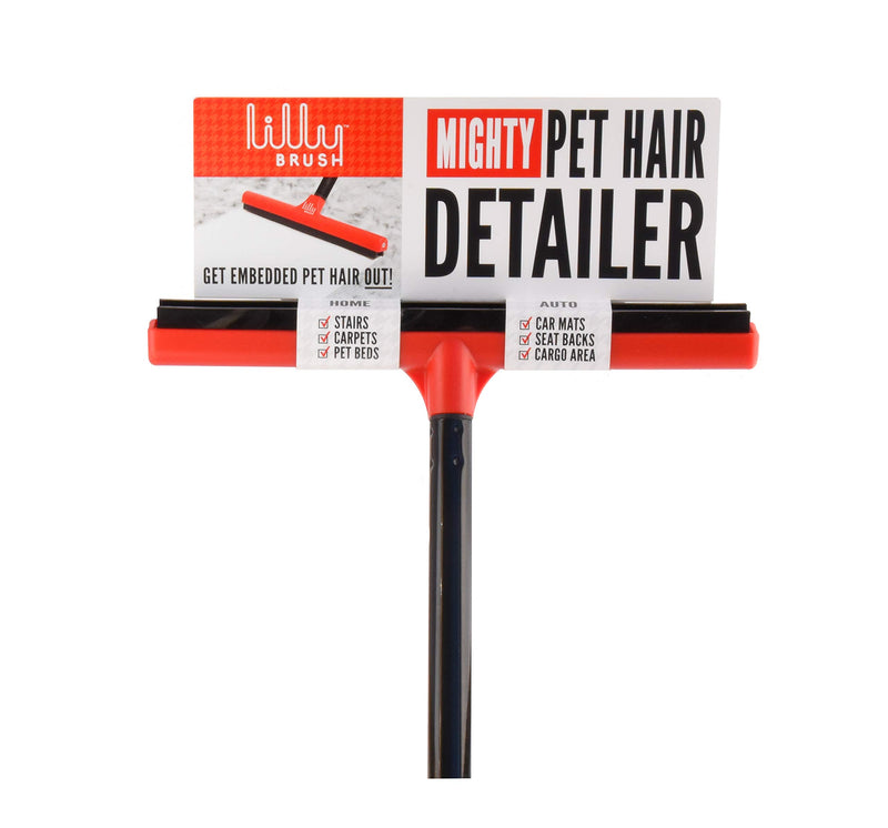 Lilly Brush Mighty Pet Hair Detailer with 52" Sturdy Steel Handle for removing Dog Hair and Cat Hair from Carpets and Rugs. - PawsPlanet Australia