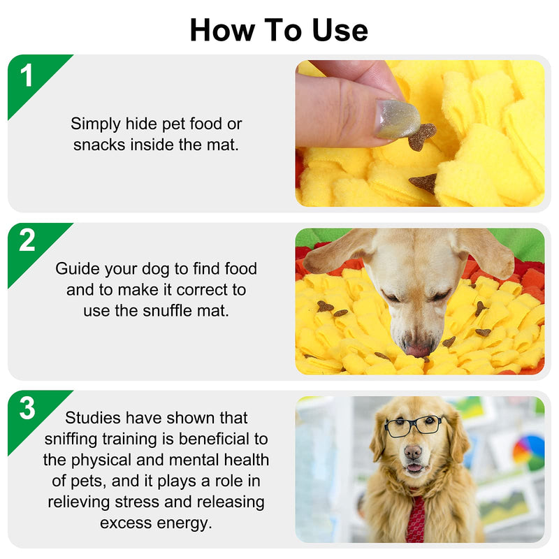 Snuffle Mat for Dogs and cats, Pet Interactive Nosework Feeding Game, Puzzle Toy for Small Medium Dog Encourages Natural Foraging Skills Travel Use, Indoor and Outdoor Treat Dispenser Stress Relief - PawsPlanet Australia