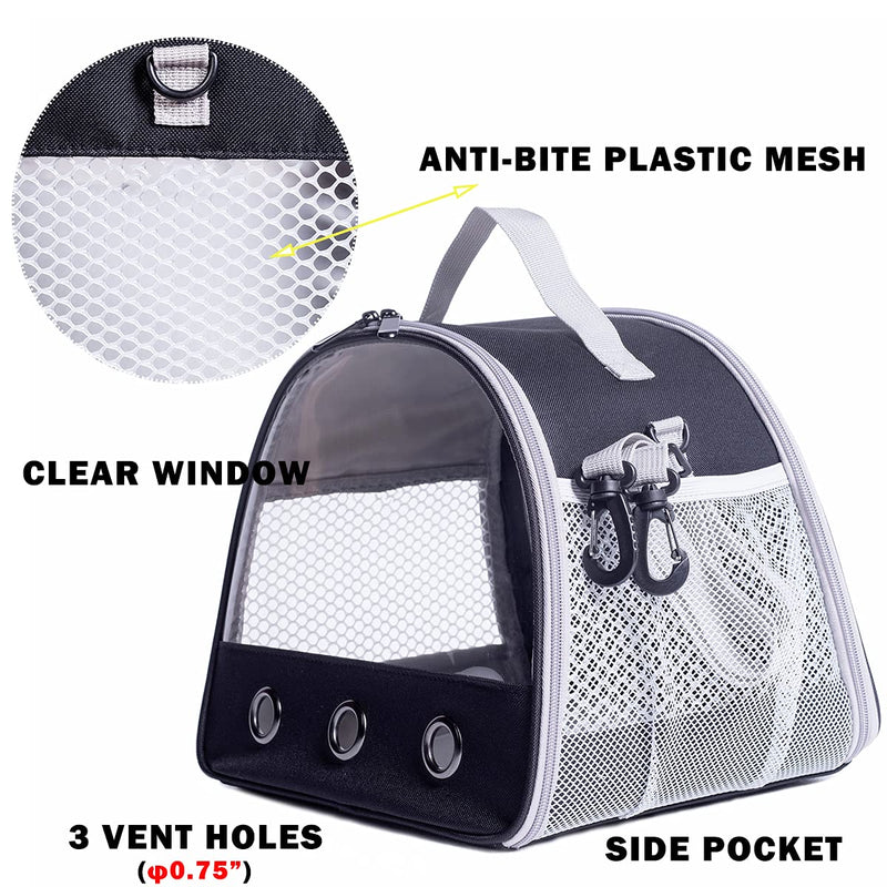 Guinea Pig Carrier Backpack, Clear Bubble Window Backpack for Guinea Pig, Bunny Rat Bird Black - PawsPlanet Australia