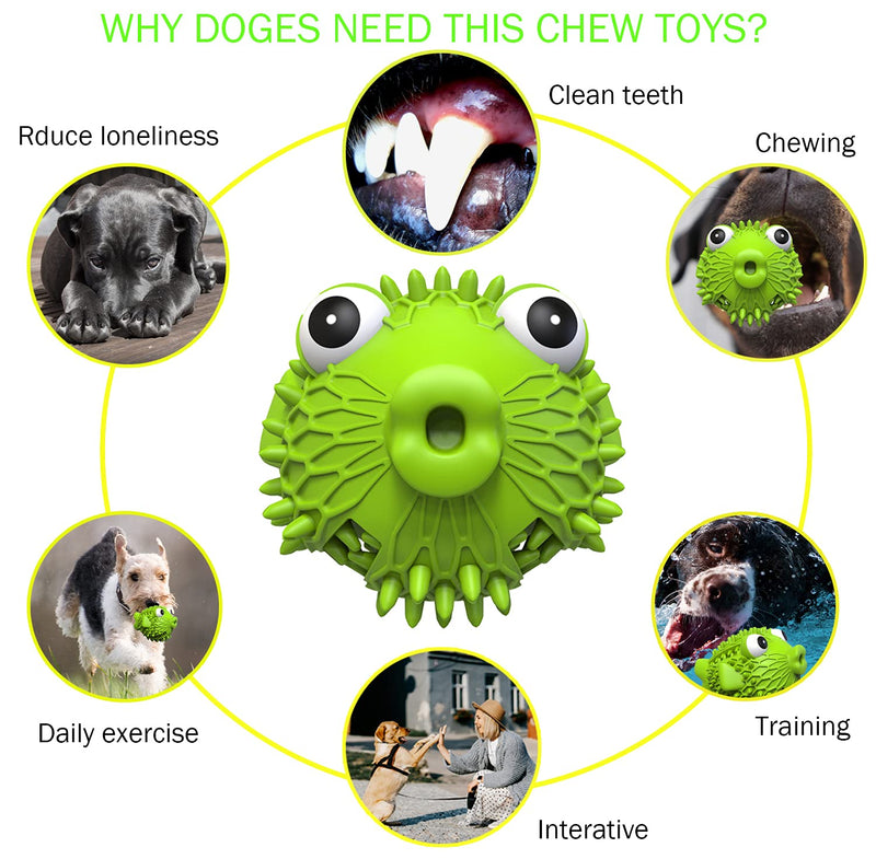 Dog Toys for Aggressive Chewers, Tough Natural Rubber Toys with Squeaker & Crinkle Paper, Durable Dog Toys for Small Medium Large Breed Dogs - PawsPlanet Australia