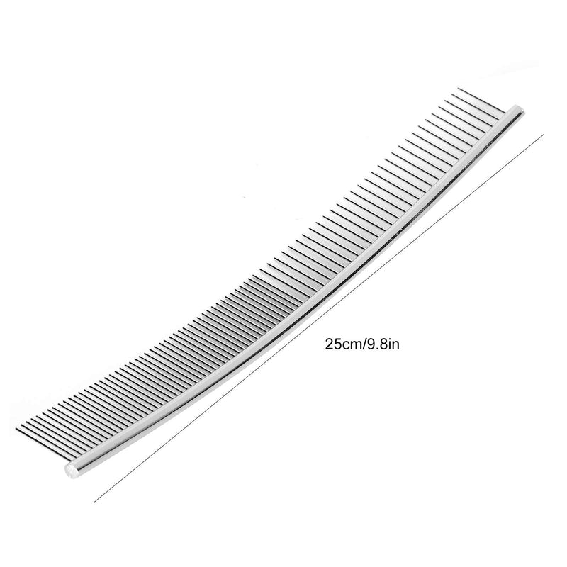 Dog Combs, Curved Stainless Steel Comb for Dogs, Pet Grooming Opening Knot Comb, Hair Removal Brush, Dog Grooming Tools for Long and Short Hair Dogs, Cats(A) A - PawsPlanet Australia