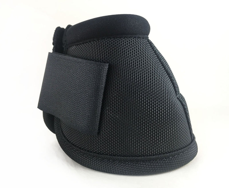 [Australia] - XMGreat Neoprene Ballistic No Turn Bell Boots for Horses, Equine One Pair Set Black Medium 