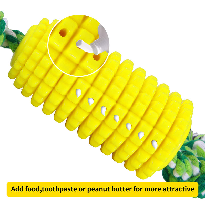 Dog Toys, Dog Chews Toy Corn Shaped with Rope, Indestructible Dog Toys, Dog Treats Tough Interactive Dog Toy Soft Puppy Toys Dog Toothbrush for Boredom, Dog Toys for Large Dogs Small Middle Dogs - PawsPlanet Australia