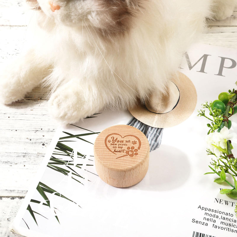 lasuroa Wooden Pet Memorial Box, Pet Loss Gifts, Memorial Gifts for Storing Cats, Dogs, Hair, Teeth, Nails, Bone Ashes (Heart Pattern) - PawsPlanet Australia