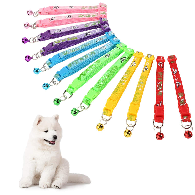 metagio 12 Pcs Puppy ID Collars Dog collar Nylon Adjustable Identification Collars, Safety Whelping Puppy ID Collars Cute Pet ID Collar for Puppy and Kittens, Suitable for Small Dogs and Cats - PawsPlanet Australia