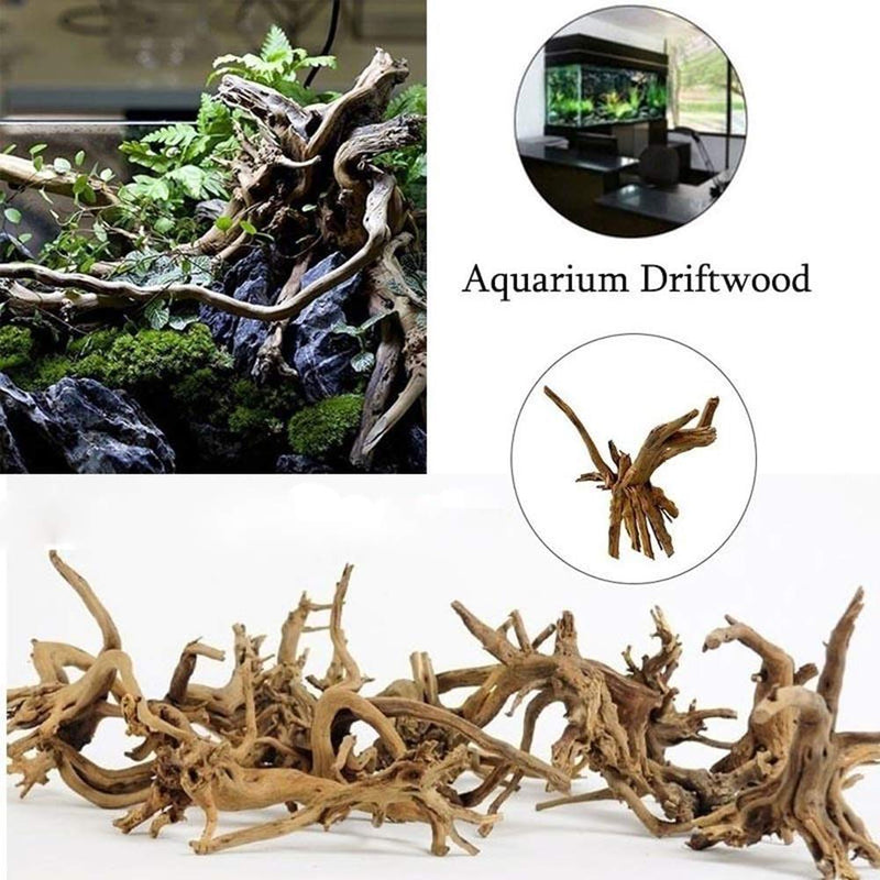 Aquarium Driftwood Natural Wood Reptile Branch Fish Tank Tree Plant Stump Ornament Decor 4 PCS - PawsPlanet Australia