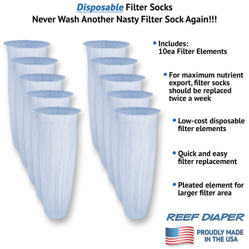 Reef Diaper Disposable Filter Sock Replacement Elements, for Use with 4” Flange Assemblies 10 pack - PawsPlanet Australia