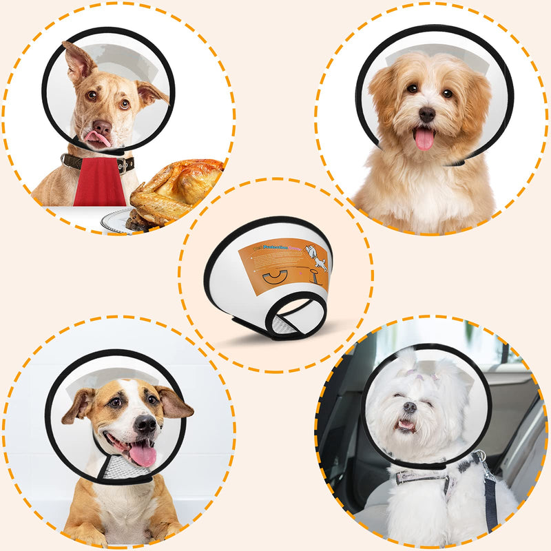 Weewooday 3 Pieces Dog Cone Collar, Adjustable Pet Cone Protective Collar Anti-Bite Lick Wound Cone Healing, Soft Plastic E-Collar Neck Cone for Small, Medium Dog and Cat - PawsPlanet Australia