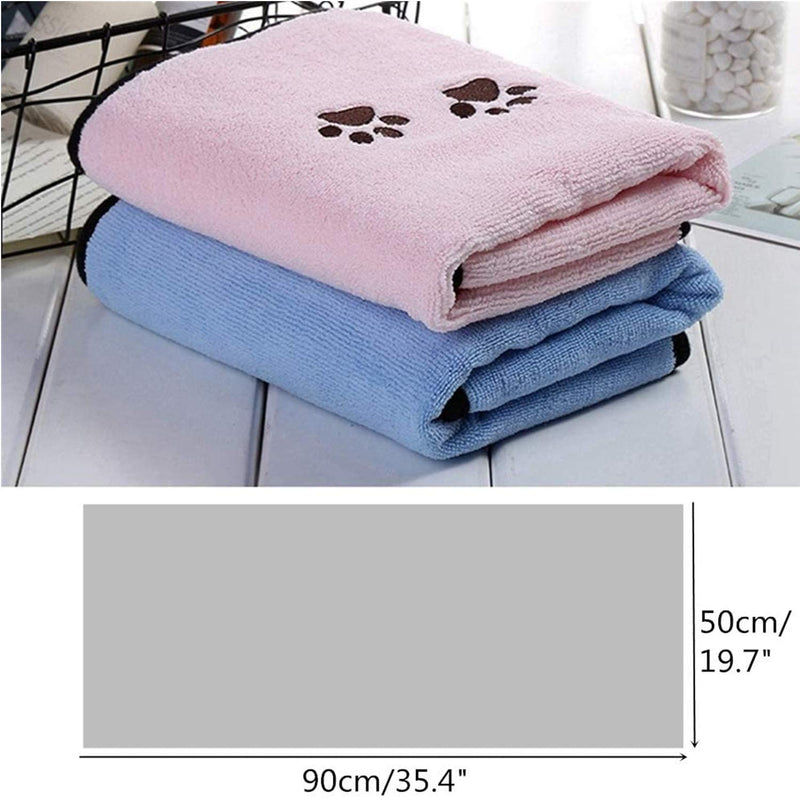 TAIYUNWEI Towels for Pets, 2PCS Quick Drying Pet Bath Towels, Microfiber Pet Towels|Absorbent Towels for Dogs|Quick Drying Towel for dog and Cat, Great for Small/Medium Animals - PawsPlanet Australia